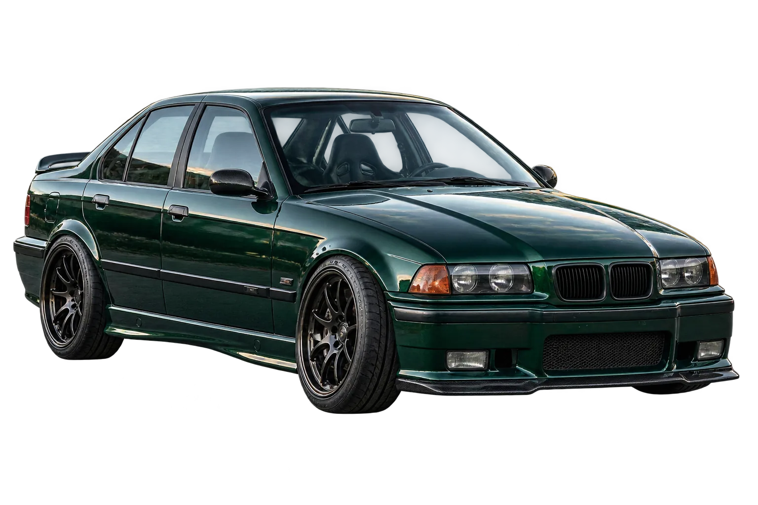 Тёмно-зелёная учебная BMW KarCoffee